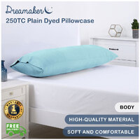 Dreamaker 250Tc Plain Dyed Body Pillowcase - 150X50Cm Canal Blue