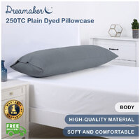 Dreamaker 250Tc Plain Dyed Body Pillowcase Vapour