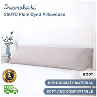Dreamaker 250Tc Plain Dyed Body Pillowcases - 48X150 Taupe