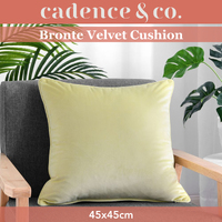 Cadence & Co Bronte Velvet Cushion Green Tea 45x45cm