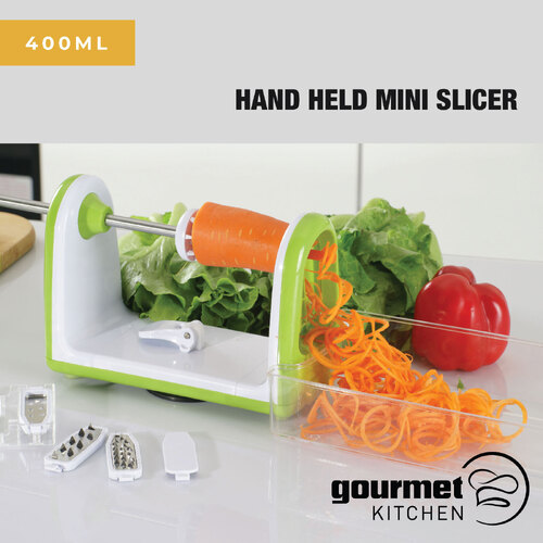 Gourmet Kitchen Vegetable Noodle Spiraliser  - White/Green