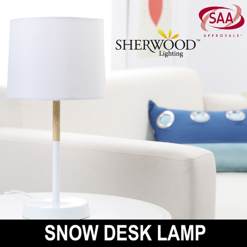 Sherwood Simple & Beautiful Snow Table Desk Lamp White 