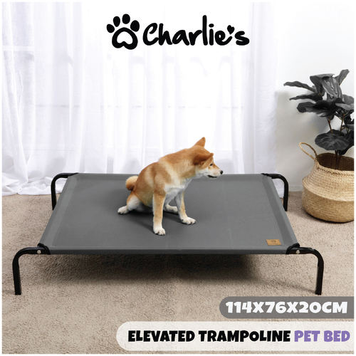 Charlie's Pet Trampoline Hammock Bed L 114*76*20Cm Warm Grey