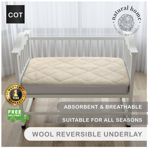 Natural Home All Season Wool Reversible Underlay - White - COT
