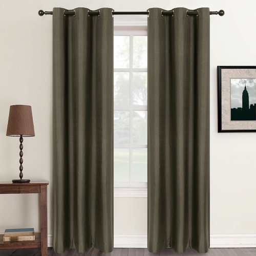 Home Living 3 Pass 100% Blockout 6 Metal Eyelet Curtain Insulated Summer Blackout Curtains