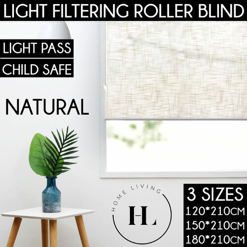 Home Living Faux Linen Roller Blind Natural 120*210Cm