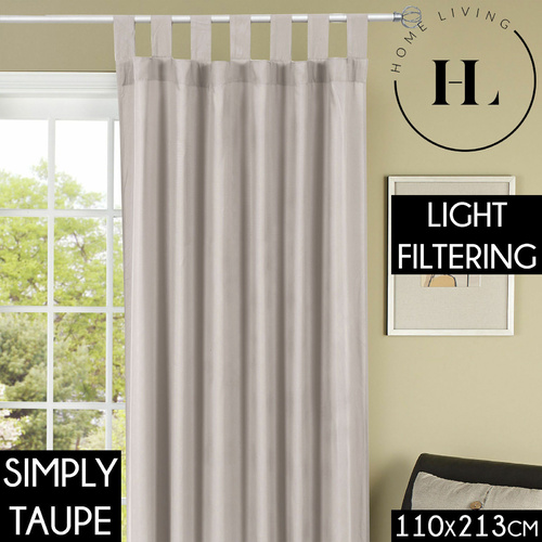 Sherwood Natural Sheer Light Filtering Curtains Simple Taupe 110*213Cm