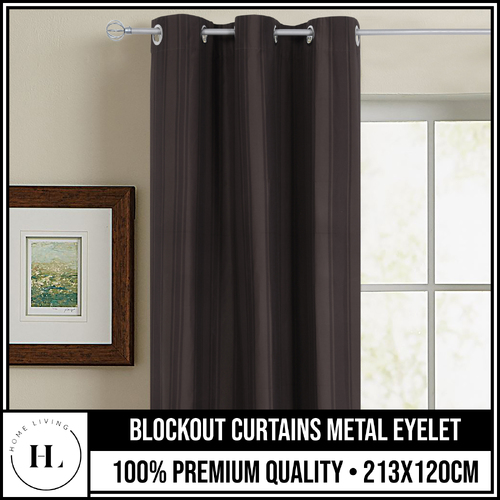 Sherwood Natural Blockout Curtains Metal Eyelet Shades Latte Blackout Curtain Lexinton