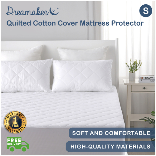 Dreamaker Quilted Cotton Cover Mattress Protector - King Bed