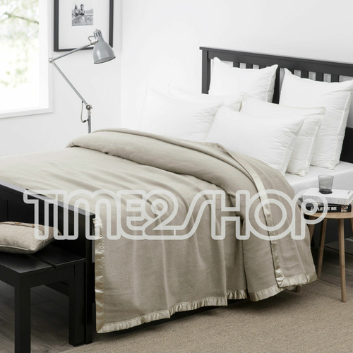 Wooltara Luxury 350Gsm Alpaca Wool Blanket Latte - Single Bed