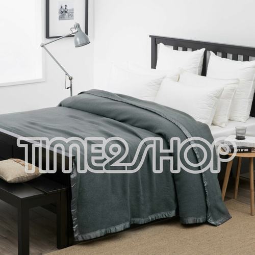 Wooltara Luxury 350Gsm Alpaca Wool Blanket Dark Grey - Double Bed