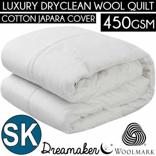 Dreamaker Australian Wool Quilt Super King Bed