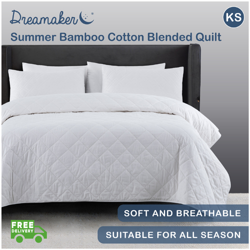 Dreamaker Lightweight Bamboo & Cotton Blend Quilt - Double Bed