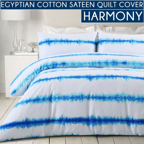 Dreamaker Shibori Printed Quilt Cover Set King Bed Harmony
