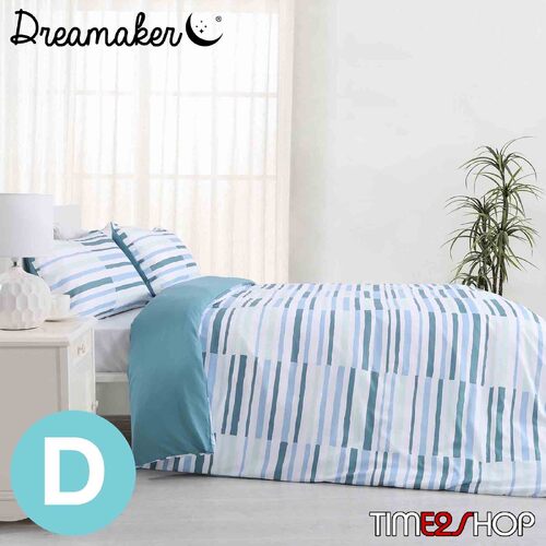 Dreamaker Printed Microfibre Quilt Cover Set Double Bed Wesley