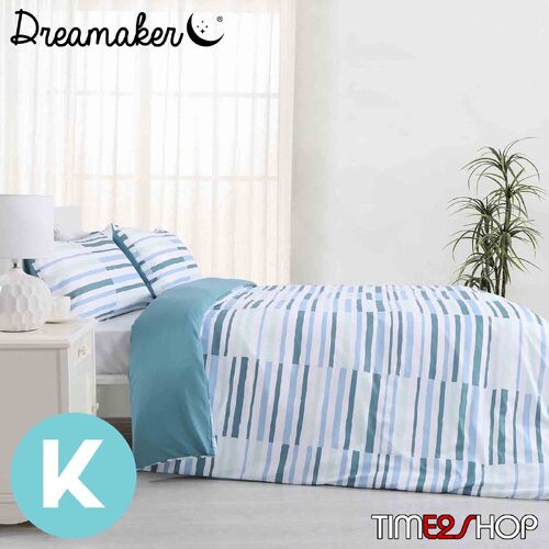 Dreamaker Printed Microfibre Quilt Cover Set King Bed Wesley
