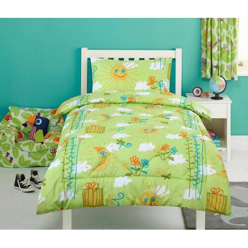 Dreamaker Sunshine Quilt Cover Sheet - Single Bed