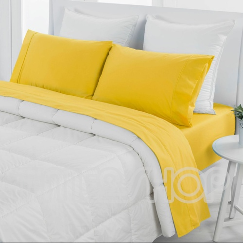 Dreamaker Poly/Cotton 205Tc Plain Dyed Sheet Set Aussie Gold  King Bed 