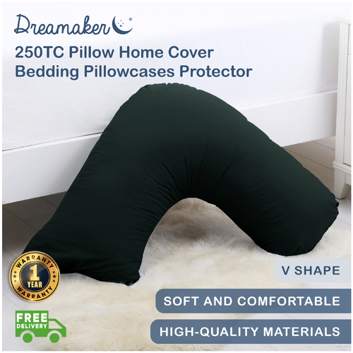 250Tc V-Shape Pillow Home Cover Bedding Pillowcases Protector Single & Twin Pack