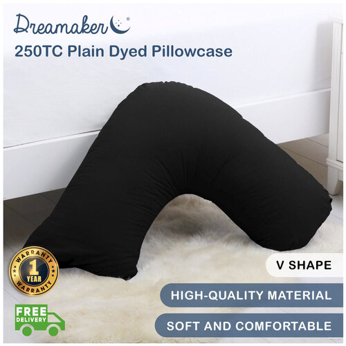 Dreamaker 250Tc V Shape Pillow Home Cover Bedding Pillowcases Protector Single & Twin Pack