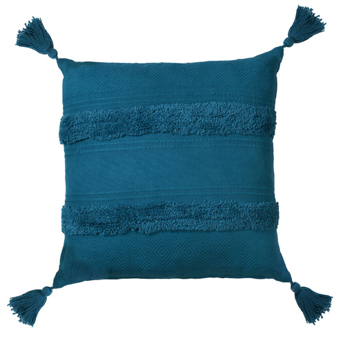 Accessorize Bedroom Collection Indra Tassel Teal European Cushion 