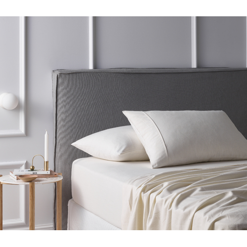 Vanilla 100% Cotton Flannelette Sheet Set - Queen Bed